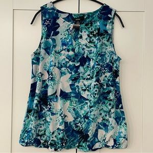 Women Alfani Sleeveless Floral Pattern Summer Tank Top Size M